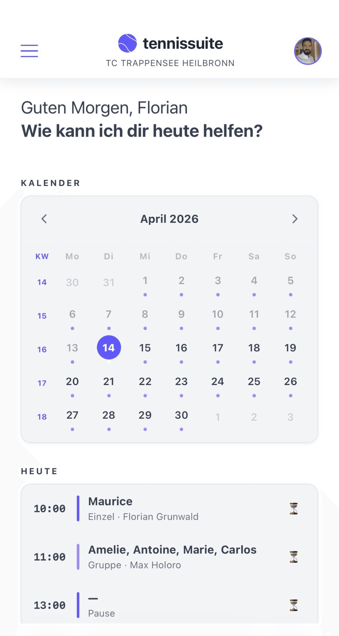 tennissuite Mobile App